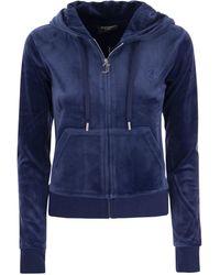 Juicy Couture - Cotton Samt Hoodie - Lyst