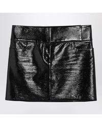 Courreges - Belted Vinyl Mini Skirt - Lyst