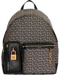 Balmain - Pulse Rucksack mit Jacquard-Monogramm - Lyst