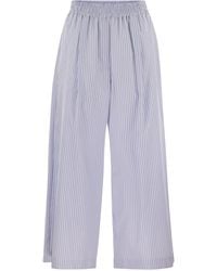 Weekend by Maxmara - Fleur Cotton Satin Trousers - Lyst