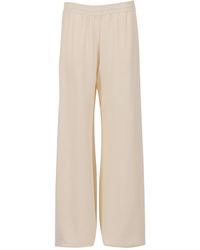 Fabiana Filippi - Butter-Coloured Cady Wide Trousers - Lyst