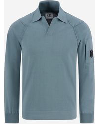 C.P. Company - Light Logo Cotton Polo Shirt - Lyst