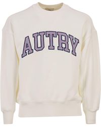 Autry - Unisex Katoenen Sweatshirt Met Ronde Hals En Logo - Lyst