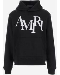 Amiri - Cotton Sweatshirt mit Offset -Logo - Lyst