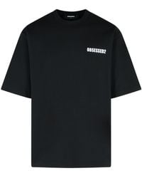 DSquared² - 'geobsedeerd' Zwart Katoenen T -shirt - Lyst