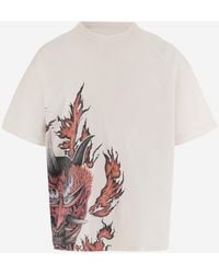 Y-3 - Katoenen T-shirt Met Print - Lyst