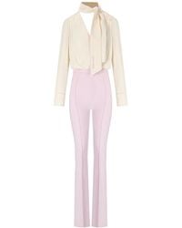 Elisabetta Franchi - Burro Quarzo Georgette Jumpsuit - Lyst