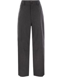 Fabiana Filippi - 5-Pocket Virgin Wool Pinstripe Trousers - Lyst