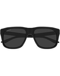 Gucci - Sonnenbrille Gg2077 S 001 Schwarz/Grau Herren - Lyst