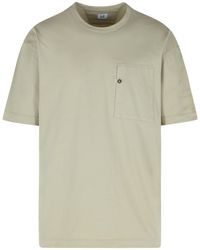 C.P. Company - C.p. Bedrijf Beige Katoenen T -shirt - Lyst