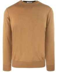 Paolo Pecora - Maglia Girocollo Regular Cammello - Lyst