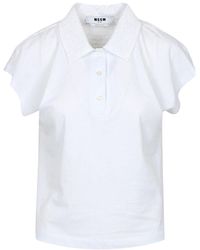 MSGM - T-shirts En Polo's Wit - Lyst