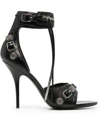 Balenciaga - Cagole 110Mm Leather Sandals - Lyst