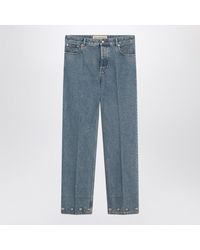 Valentino - Medium Jeans With Cabochons - Lyst