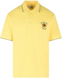 Drole de Monsieur - Polo Piqué Slogan Rose - Lyst