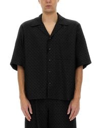 McQueen - Loose Fit Skull Pattern Shirt - Lyst