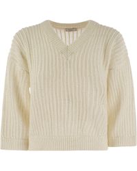 Peserico - Tricot -Pullover mit Mikropailletten - Lyst