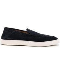 Giorgio Armani - Leather Slip-On Sneakers - Lyst