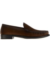 Prada - Suede Leather Loafers - Lyst
