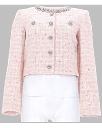 Self-Portrait - Bouclé Jacket With Sequins - Lyst