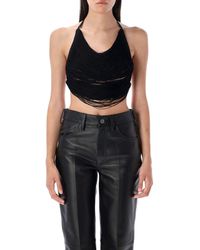 The Attico - De Attico Top Zwart - Lyst