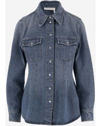 Chloé - Camicia Di Jeans Miscela Di Cotone - Lyst