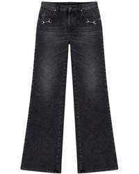 Gucci - Denim Jeans With Horsebit Detail - Lyst