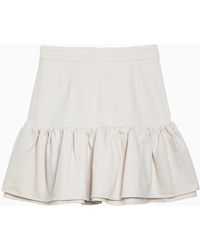 Patou - Cotton Flounced Mini Skirt - Lyst