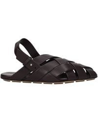 Bottega Veneta - Slippers And Hooves Leather/Dark Chocolate - Lyst