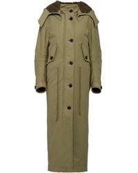 Prada - Single-Breasted Long Coat - Lyst