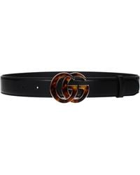Gucci - Gg Marmont Leren Riem - Lyst