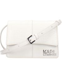 KARL LAGERFELD - Kore Crossbody Bag Polyurethane/Off - Lyst