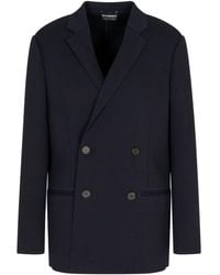 Emporio Armani - Single Breasted Blazer Jacket - Lyst