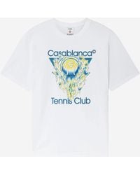 CASABLANCA - Cotton T Shirt With Logo - Lyst