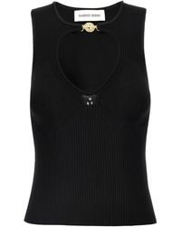 Marine Serre - 'Moon Jewelry Knit Open Neck' Top - Lyst