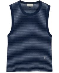 Ami Paris - Debardeur Raye Classic Fit mit Patch De Coeur - Lyst
