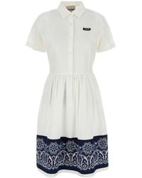 Miu Miu - Cotton Blend Shirt Dress - Lyst