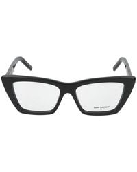 Saint Laurent - Black Sl 291 Cat-eye Glasses - Lyst
