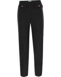 Elisabetta Franchi - Double Crepe Trousers - Lyst