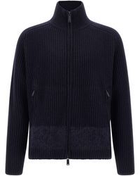 DSquared² - Carded Wool Insert Cardigan - Lyst