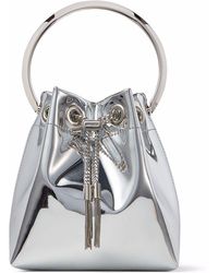 Jimmy Choo - Bon Bon Metallic Leather Top Handle Bag - Lyst