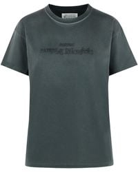Maison Margiela - Zwart Katoenen T-shirt - Lyst