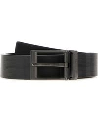 Burberry - Printed Canvas Reversible Check Belt - Lyst