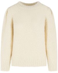 Isabel Marant - 'Emma' Ivory Virgin Wool Blend Sweater - Lyst