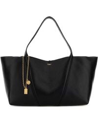 Chloé - Leather East-West Spin Shopping Bag - Lyst