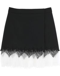 McQueen - Alexander Mc Queen Black Wool Rok - Lyst
