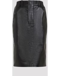 Saint Laurent - Leren Kokerrok - Lyst