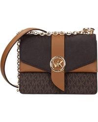 Michael Kors - Shoulder Bags Greenwich Sm Fabric/Acorn - Lyst