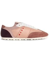 Marni - «Softy Soccer» Pink Lear Sneakers - Lyst