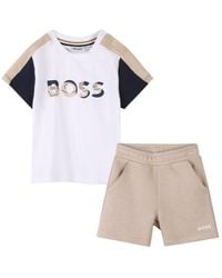 BOSS - T Shirt Set With Bermuda Shorts - Lyst